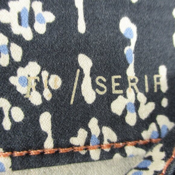 Pilcro Pants Women 28 Black Geometric Ankle Zip Serif Stretch Anthro Fit 30x28 - Picture 7 of 16